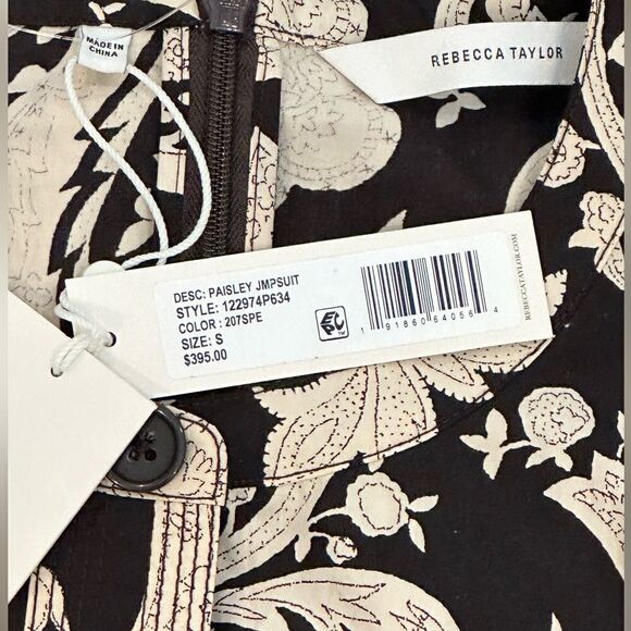 Rebecca Taylor Scroll Paisley Pleated Jumpsuit Jumper BNWT - Picture 13 of 15